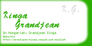 kinga grandjean business card